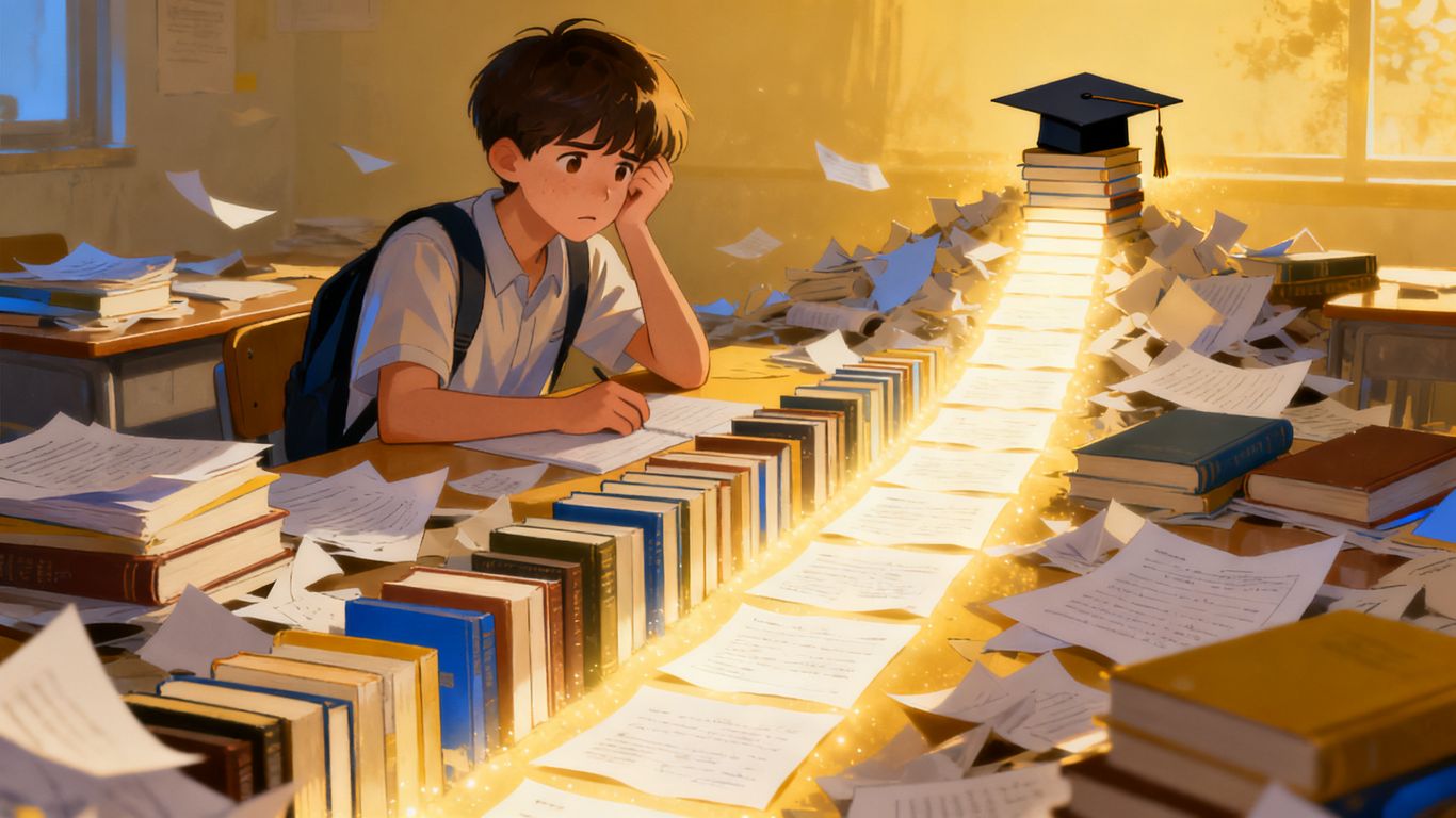 Student overwhelmed by pre-university prep, finds clarity.