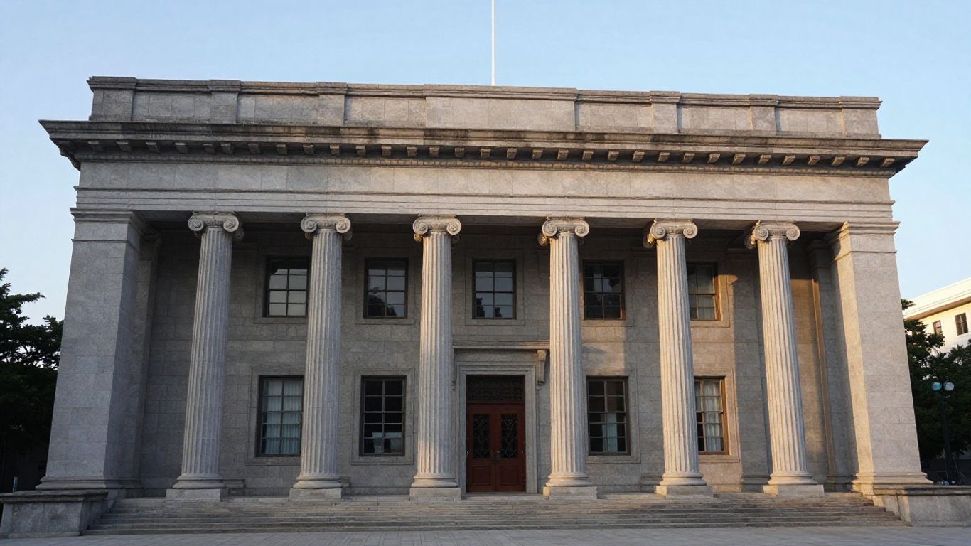 A courthouse facade reflecting historical constitutional standards