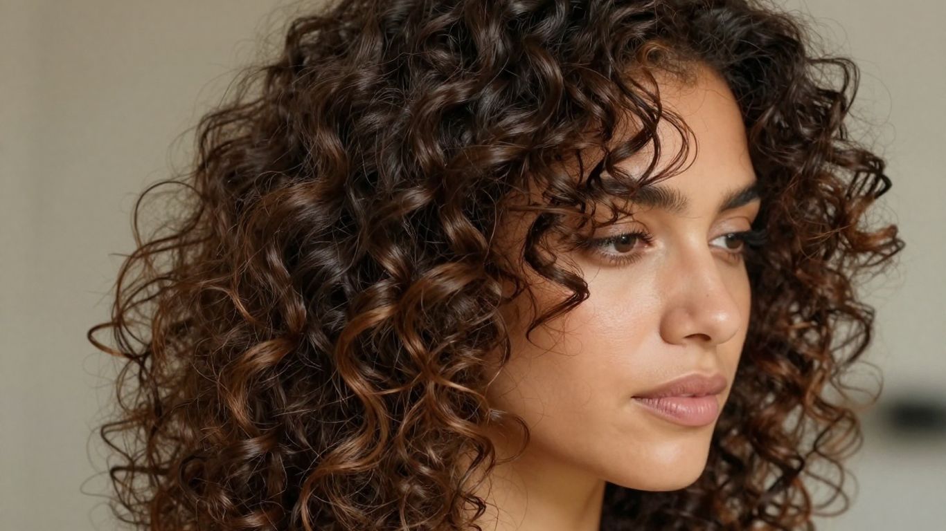 Woman with smooth, frizz-free mixed hair in humidity.
