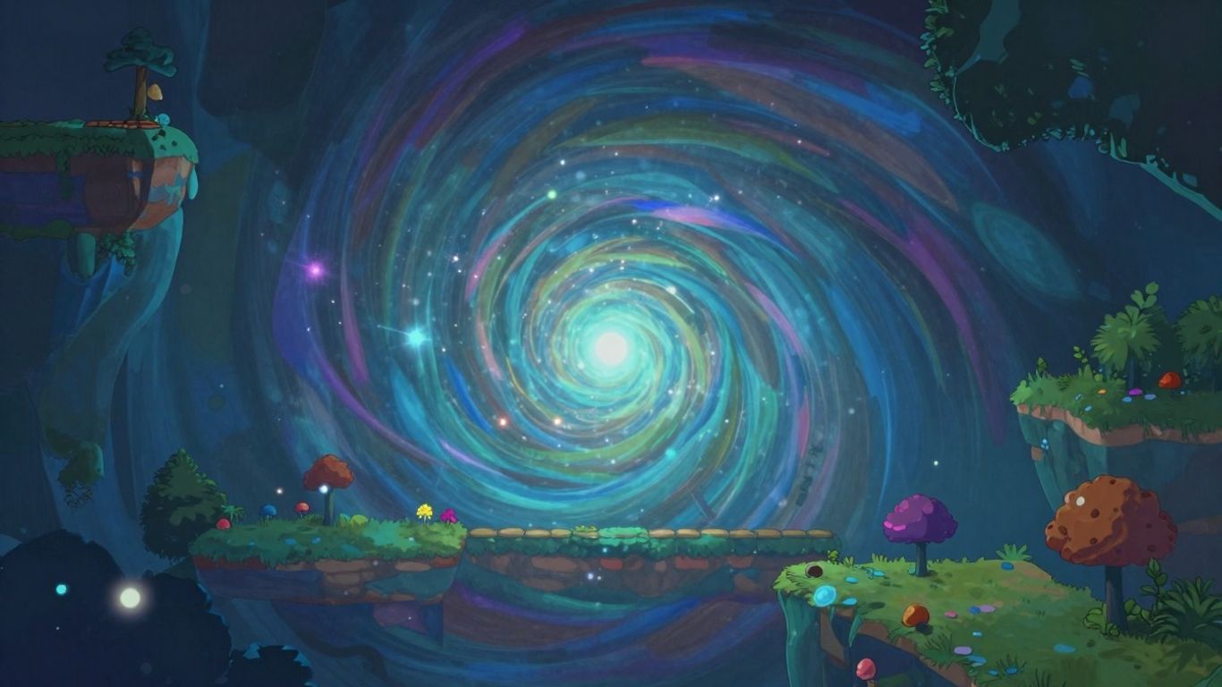 AI art creation with glowing digital elements.