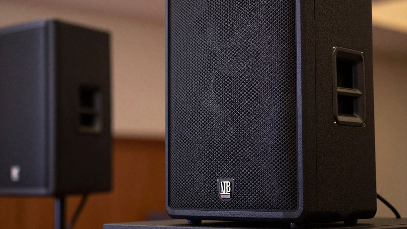 Professional audio speaker for rental in Dubai.
