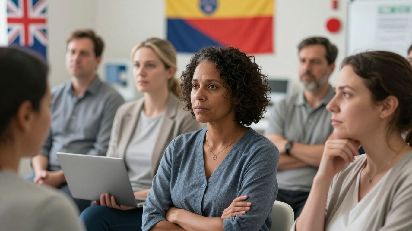 Australian clinical trial participants in a medical setting.