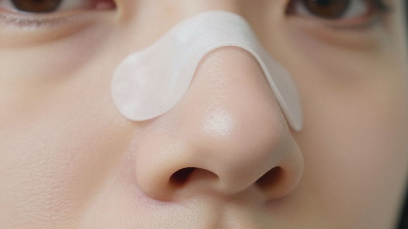 Person with nasal strip on nose