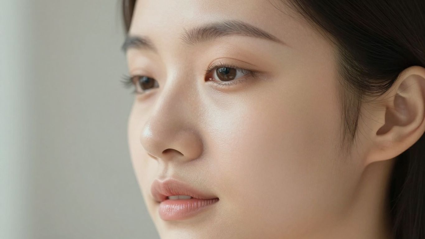 Radiant biracial skin with a healthy glow.