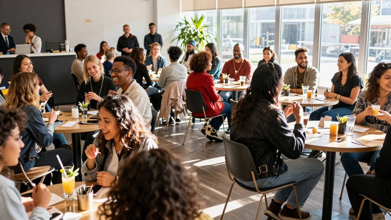 People enjoying a lively and engaging event.