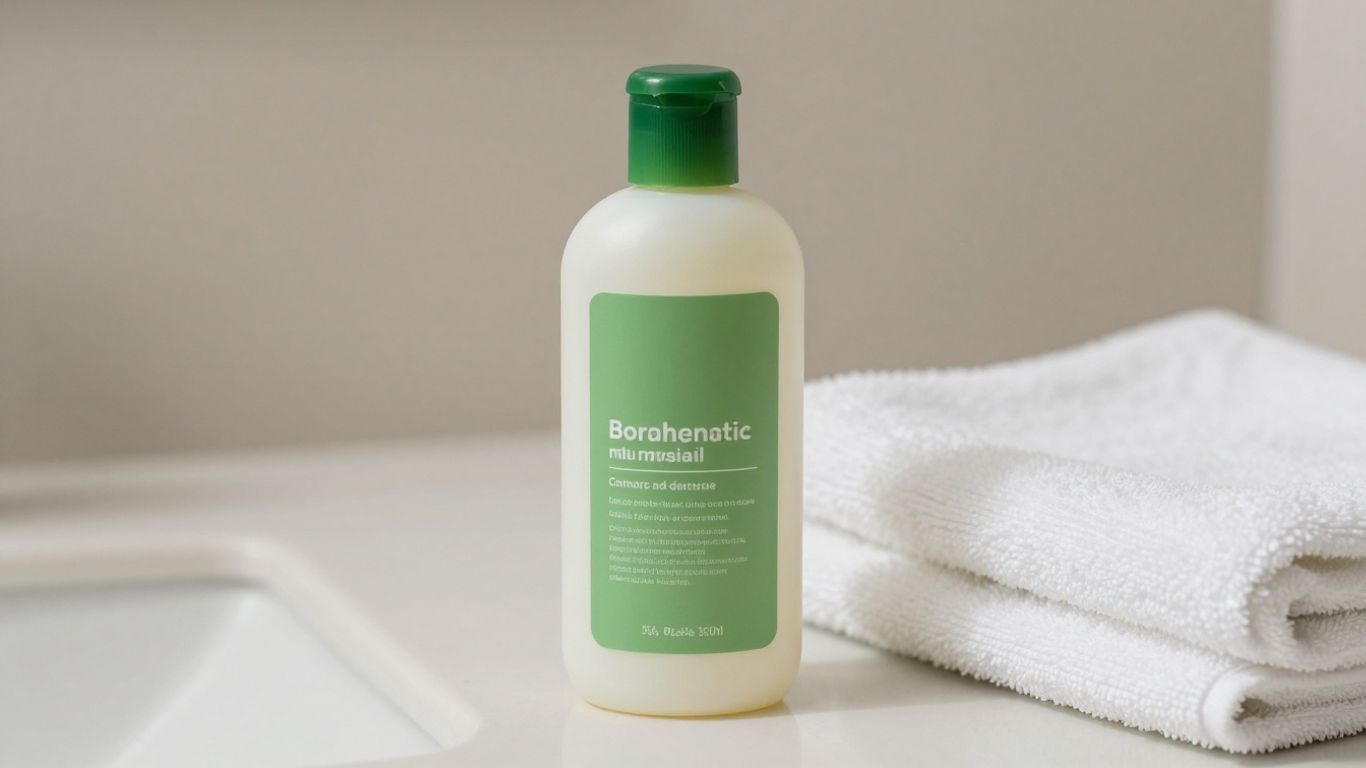 Ingredient label and lubricant bottle beside towel