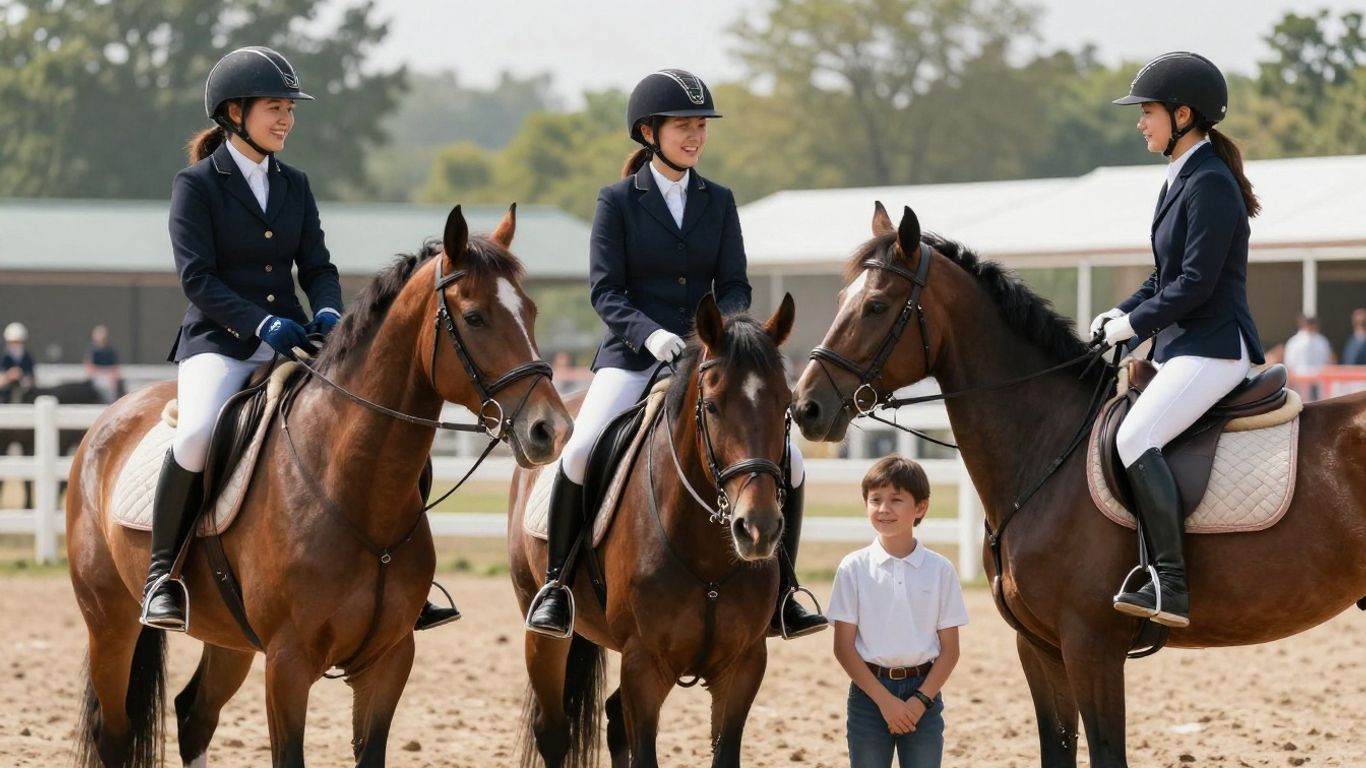 Young riders and horses at Lithgow Pony Club