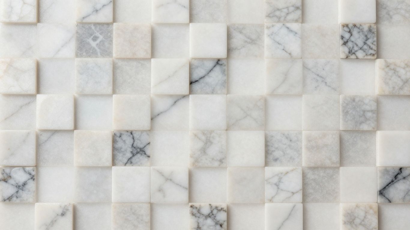Tumbled checkerboard marble tiles sketch