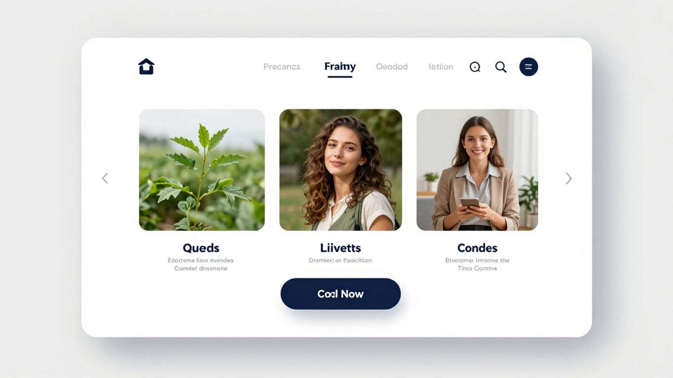 Modern landing page design with clear call to action.