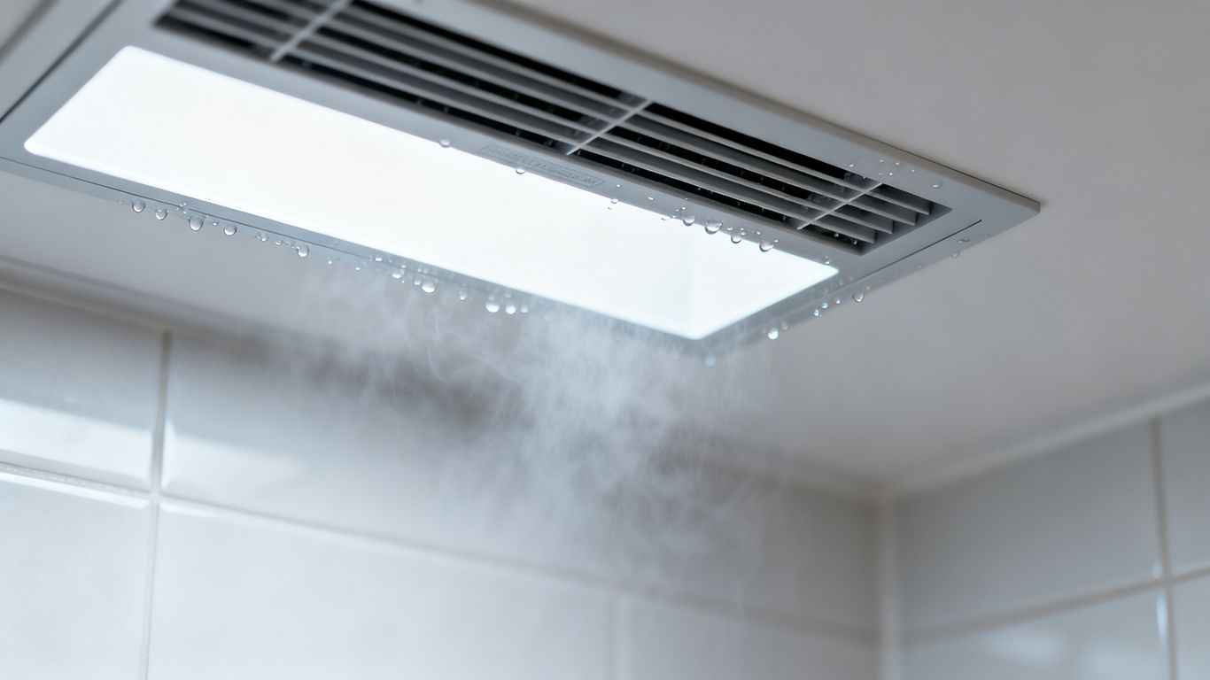 Bathroom exhaust system layout