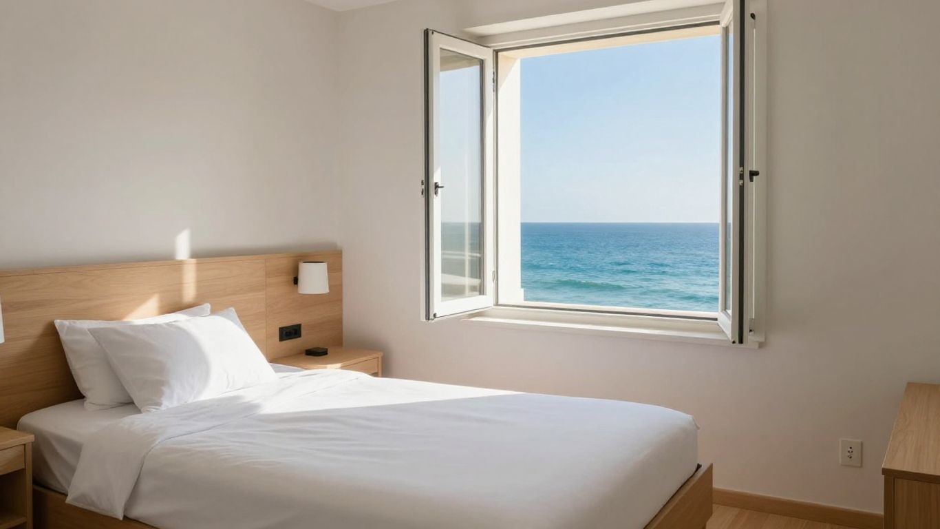 Chambre lumineuse dans un hôtel de Biarritz