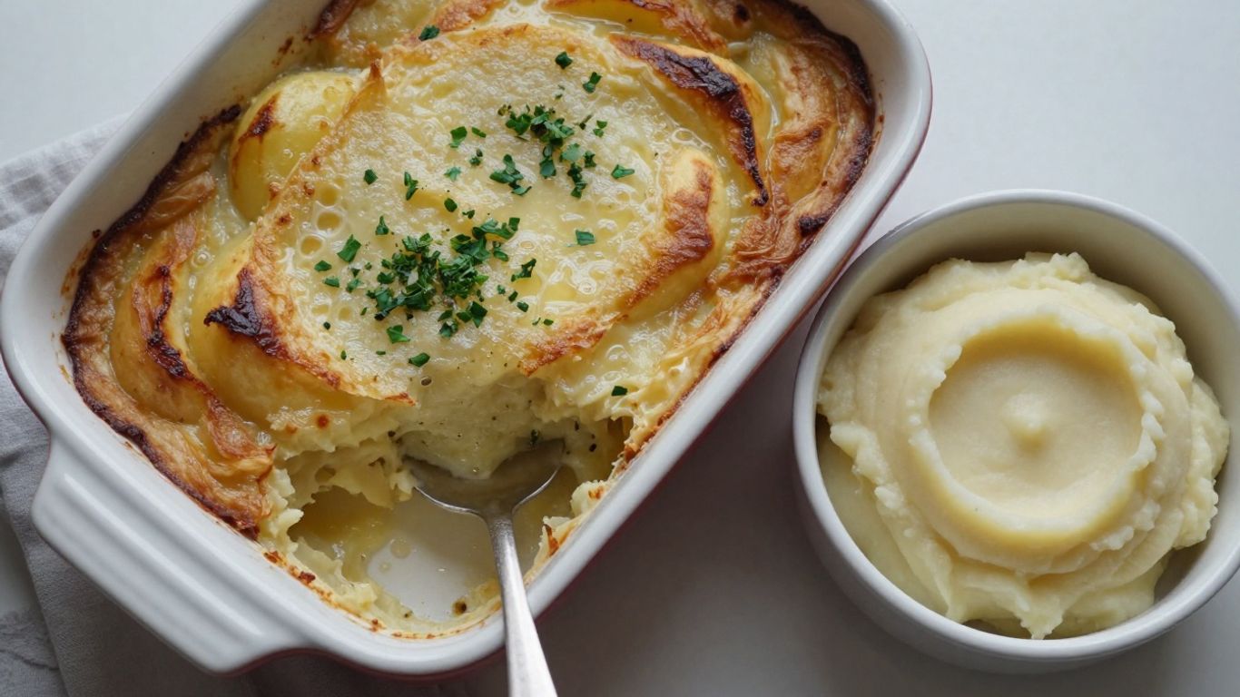 Aardappel ovenschotel en stamppot met verse kruiden