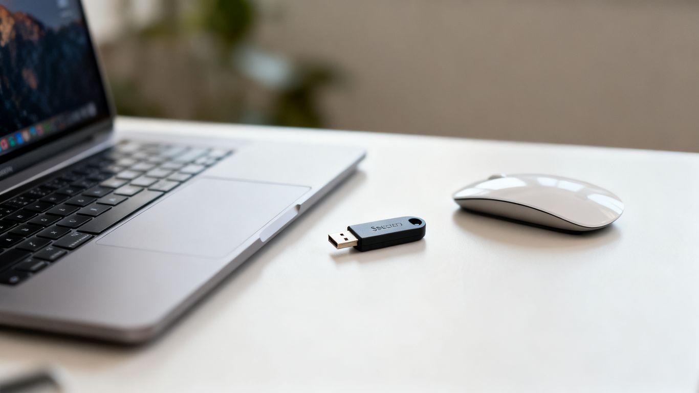 IT administrator configuring security protocols in a workspace