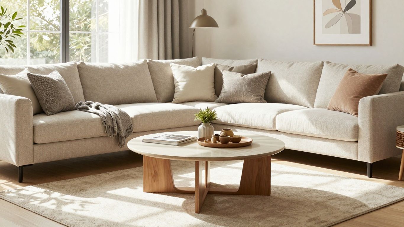 Affordable furniture in a modern living room.