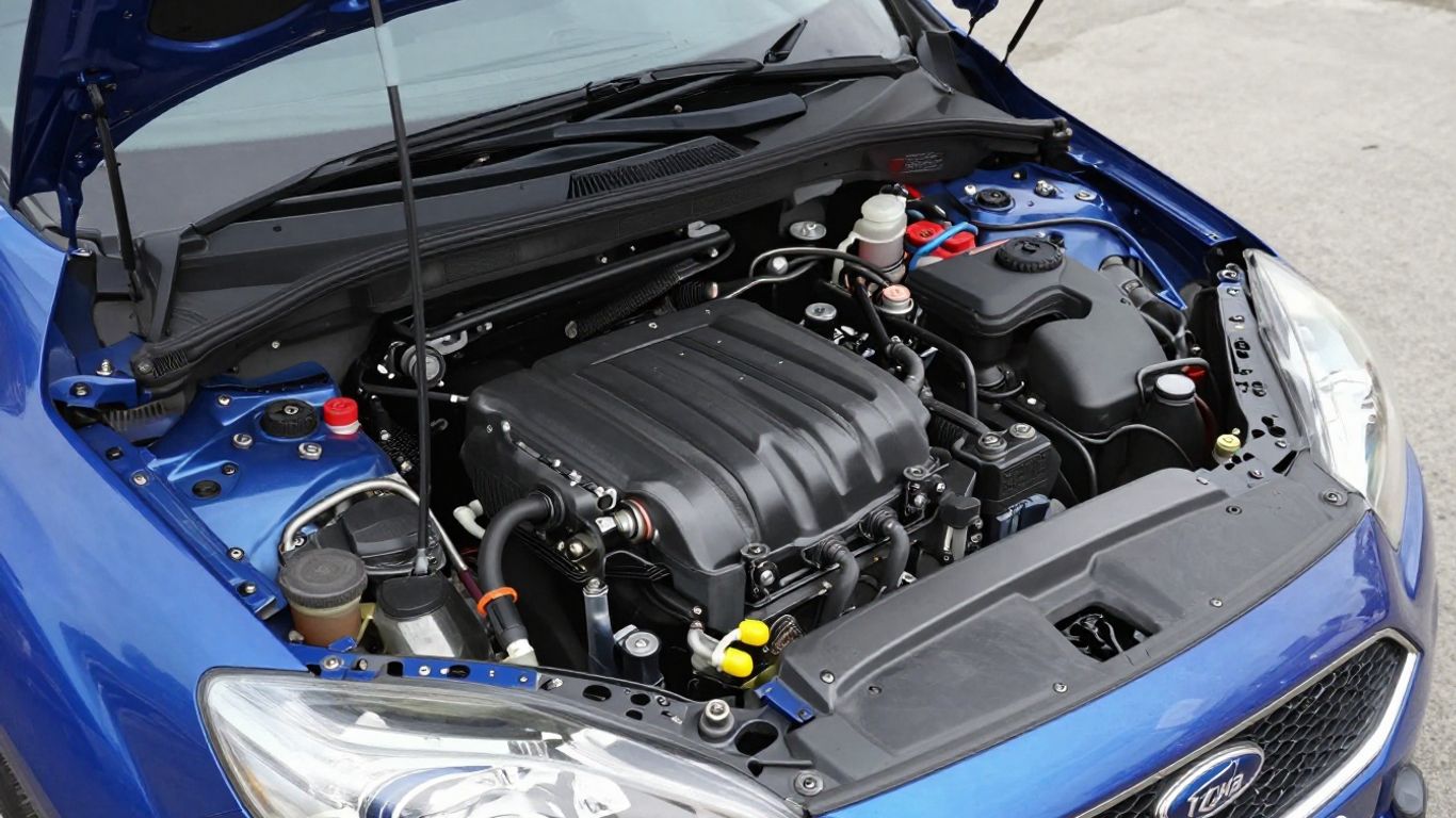 Blick in einen Motorraum eines Ford Focus
