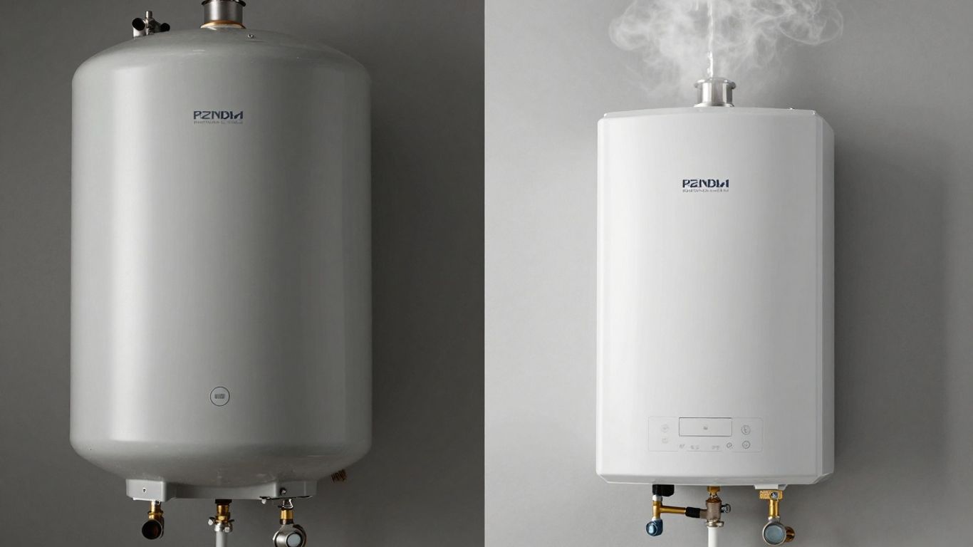 Tankless vs. tank water heater comparison.