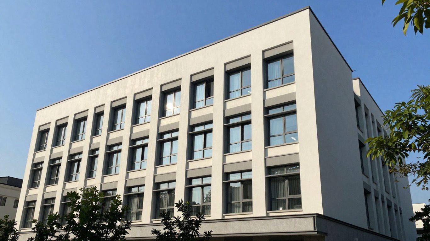 Bâtiment tertiaire moderne avec un éclairage naturel.