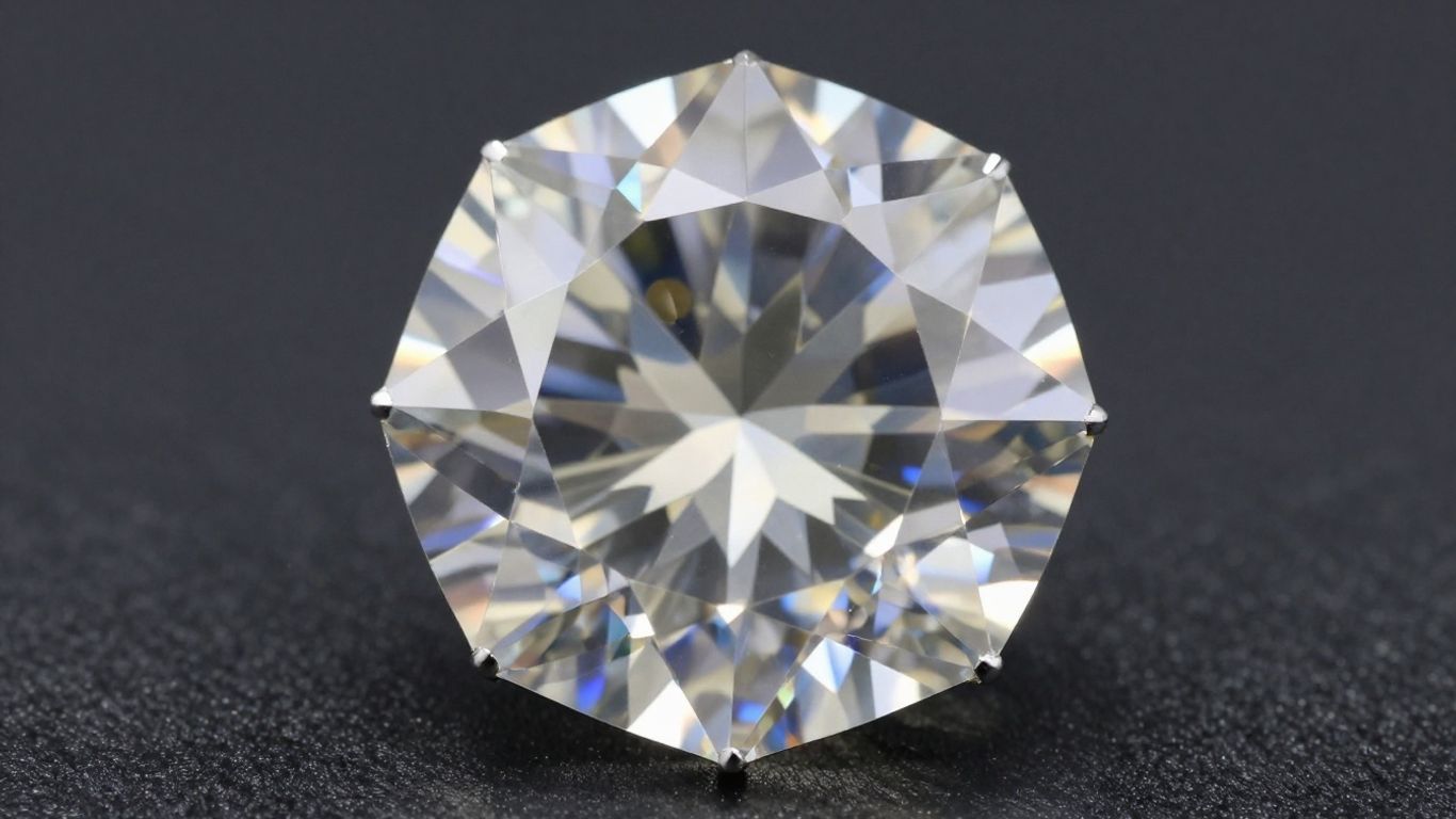 Sparkling diamond with brilliant cut facets.
