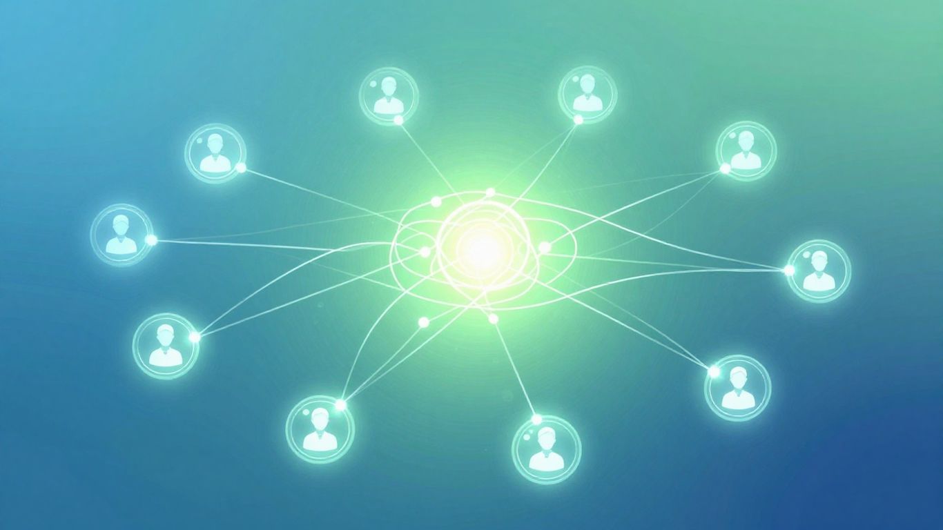 Abstrakte Darstellung von verbundenen Ideen und Wachstum