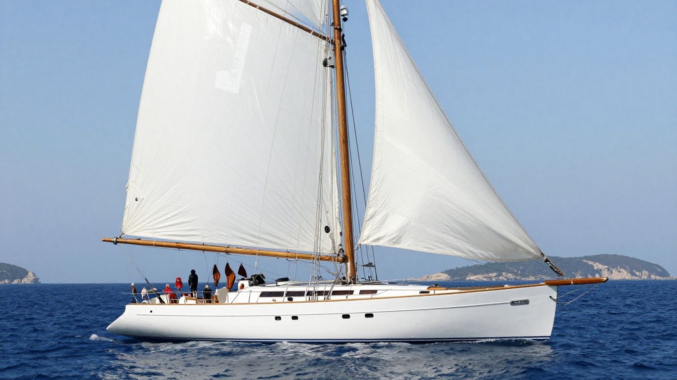 Sailing yacht Seahawk on the ocean