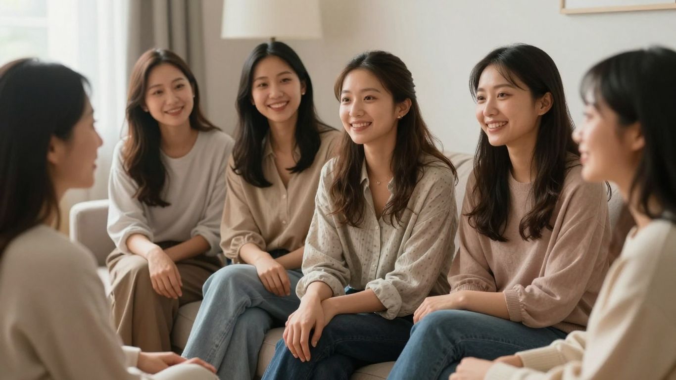 Mulheres buscando conselho de especialista em menopausa.