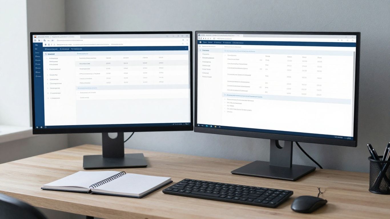 Trader reviewing funded account rules at a desk