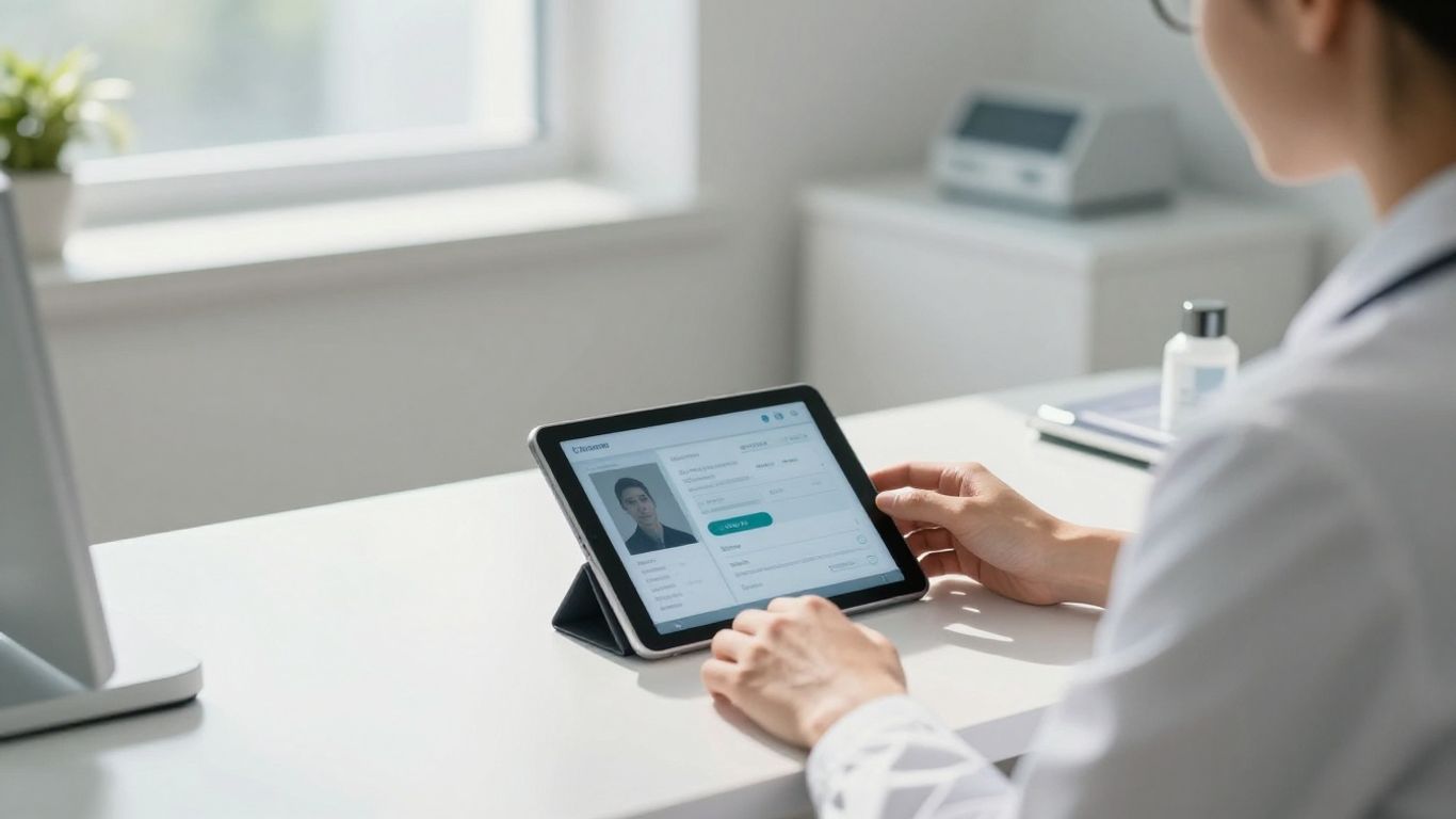 Doctor and patient in a modern clinic