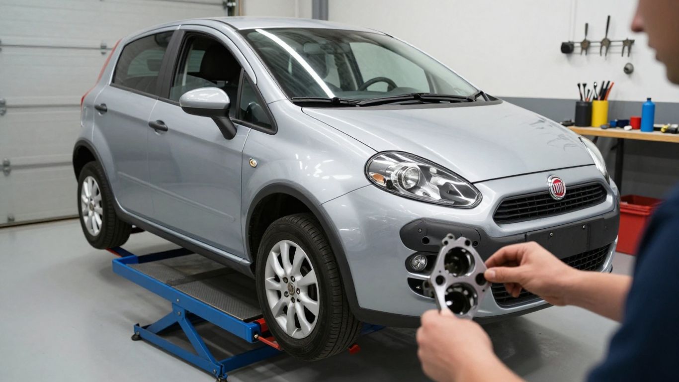 Used Fiat Punto engine in Adelaide workshop