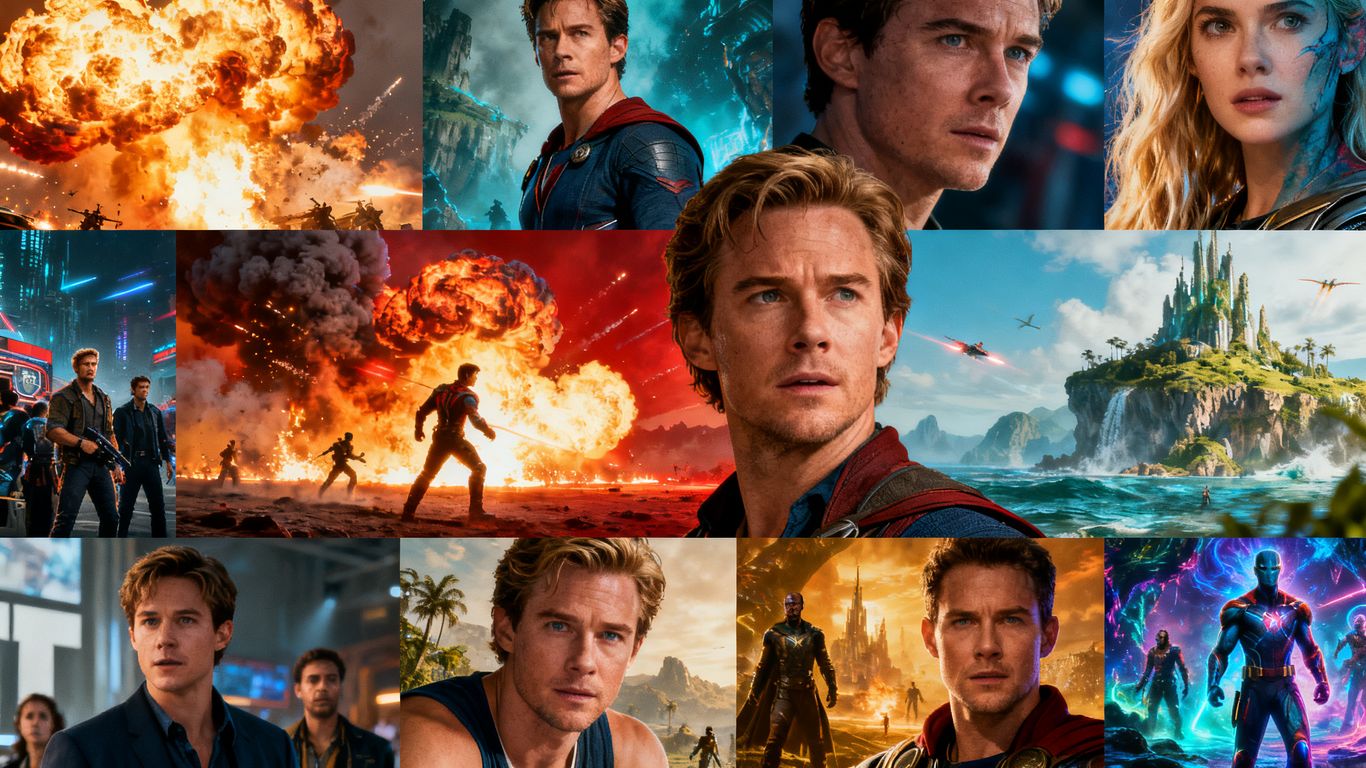Collage of new movie posters for streaming.