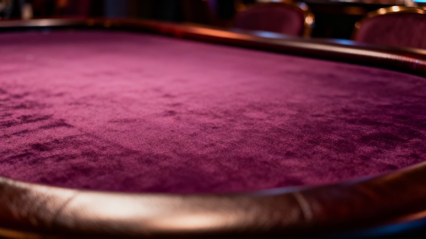 Casino table with uniform color