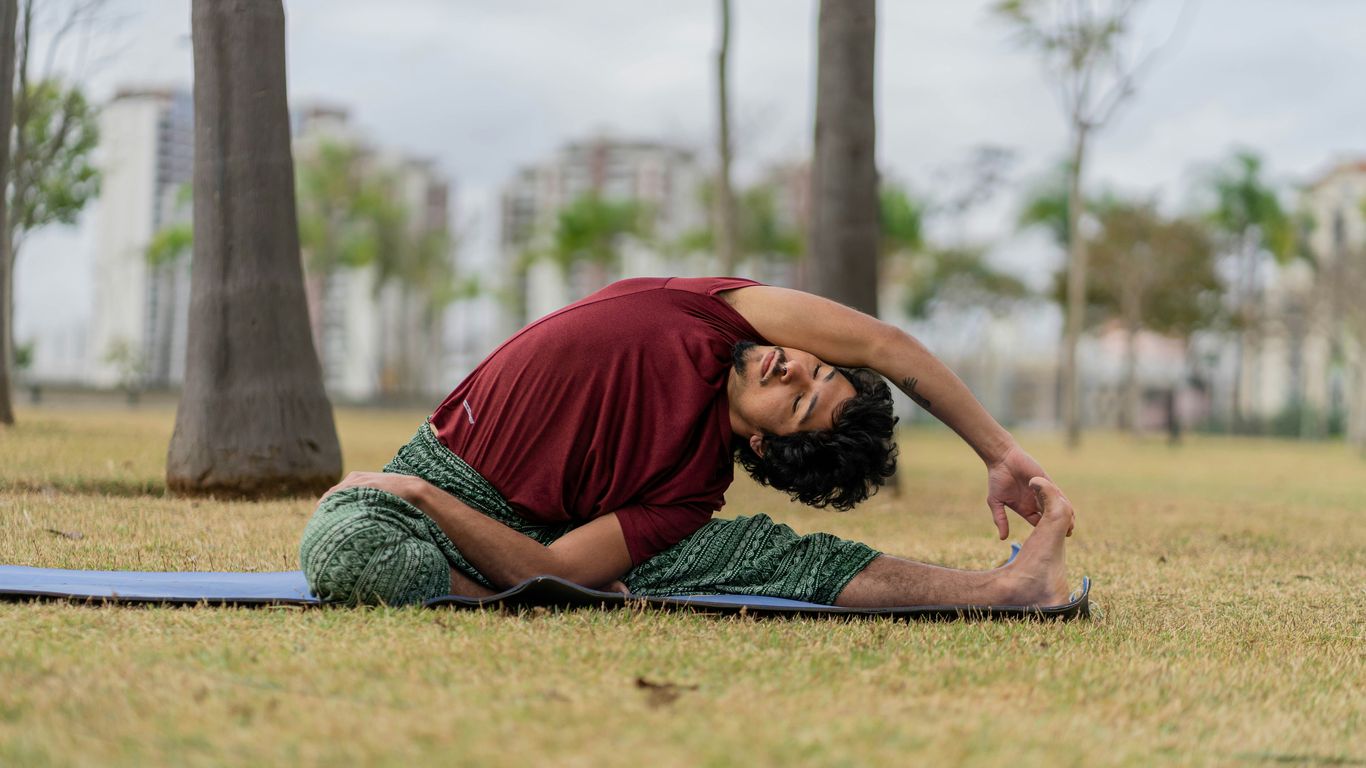 a man lying on the ground