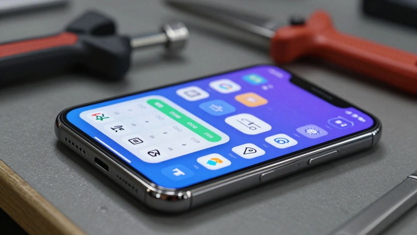 Smartphone displaying electrician calculator app.