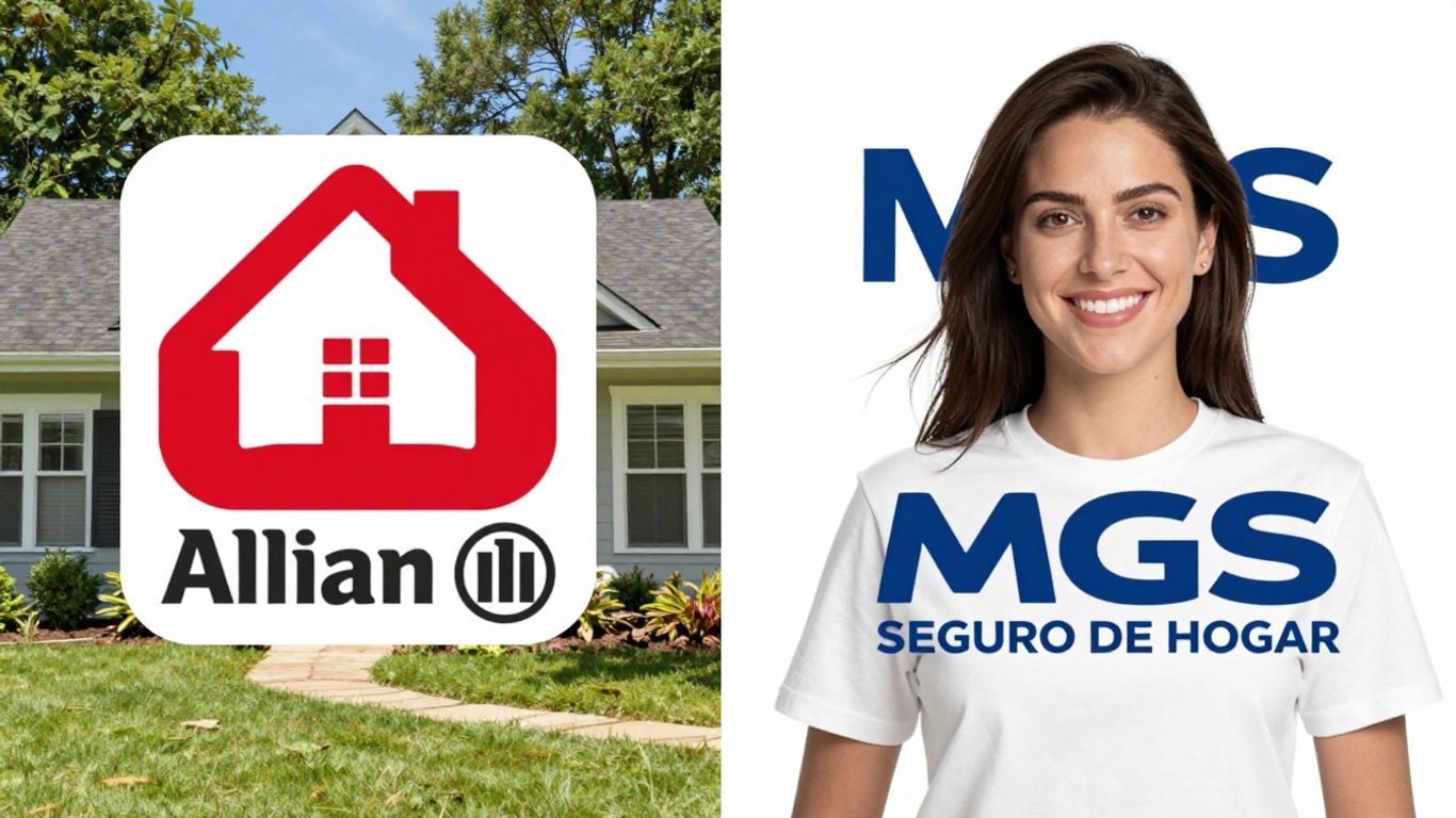 Comparación visual de seguros de hogar Allianz y MGS.