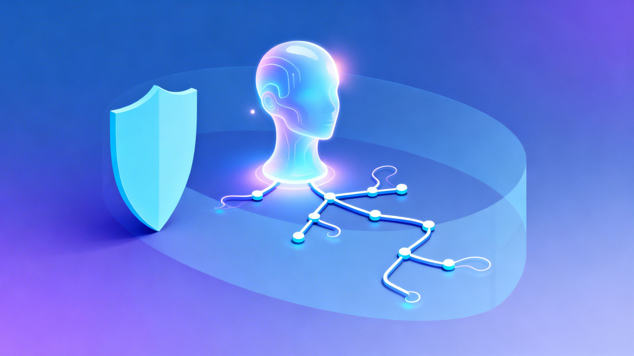 An abstract visualization of AI creating a personalized customer journey path without crossing privacy boundaries.