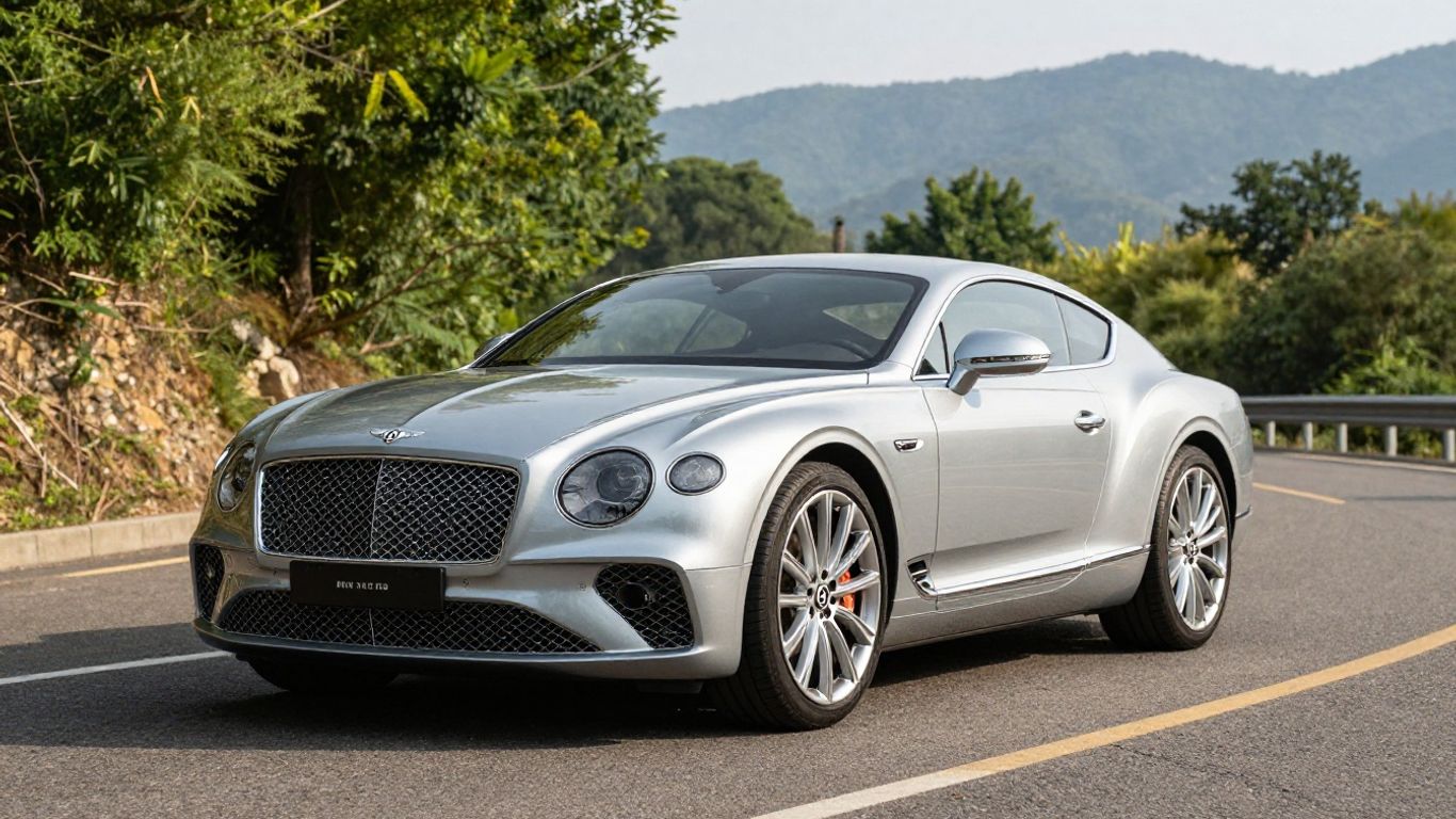 Bentley car on a scenic road