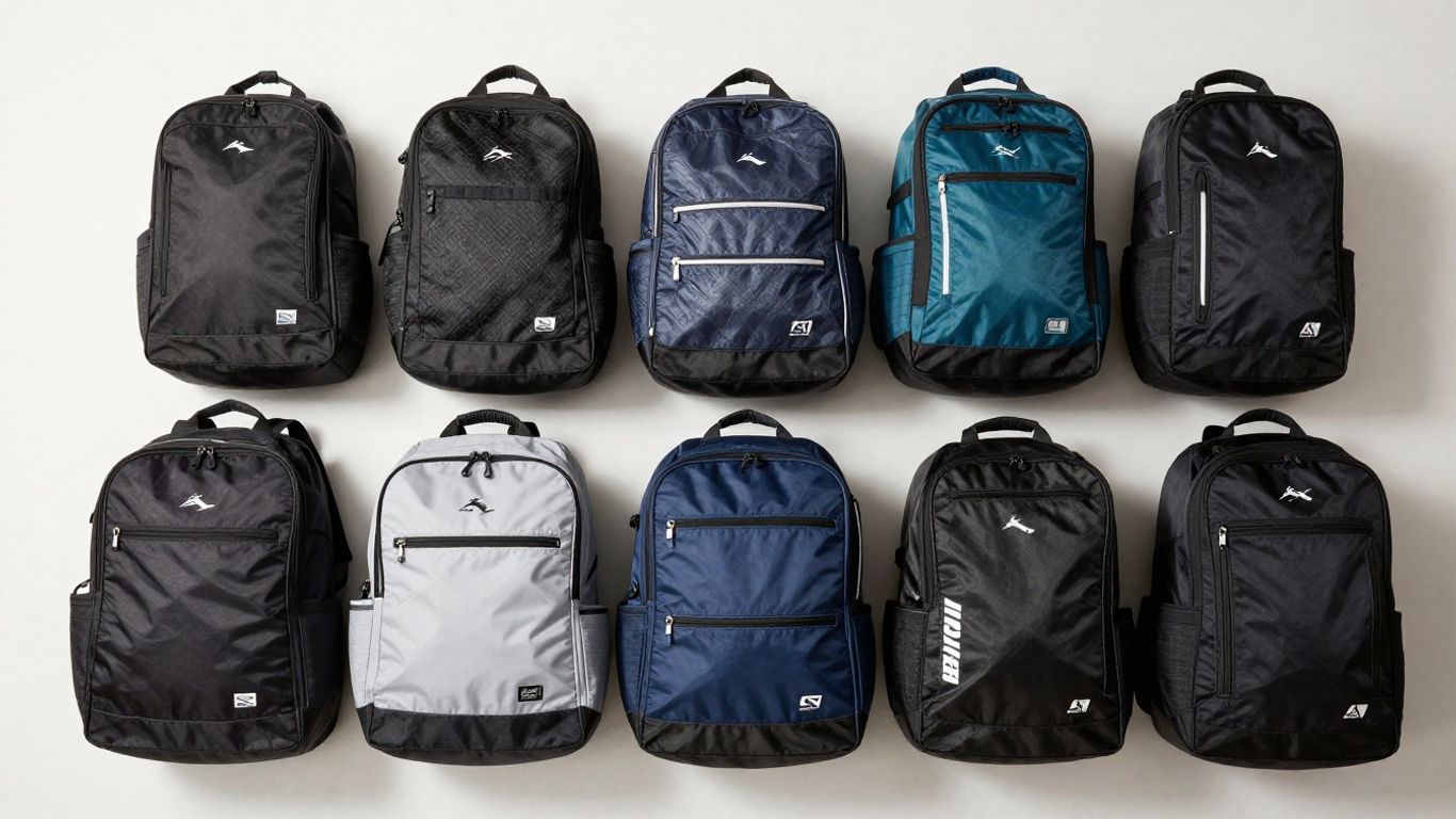Durable sport bags in various colors and styles.