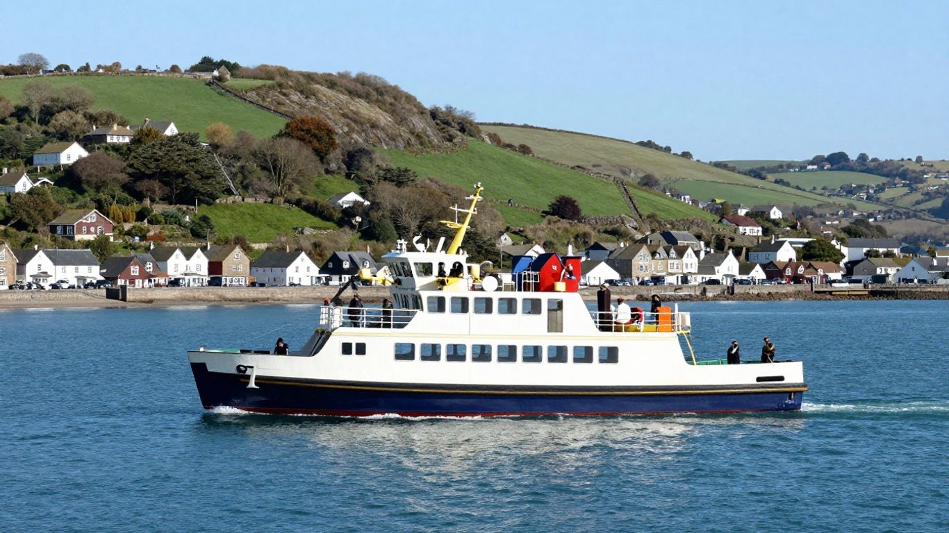 Ferry crossing the water between Brixham and Dartmouth.