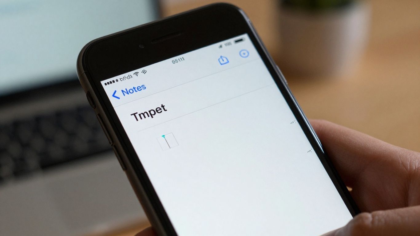 iPhone scanning document in Notes app