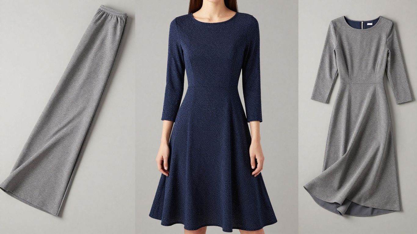 Woman in a chic 3/4 sleeve dress