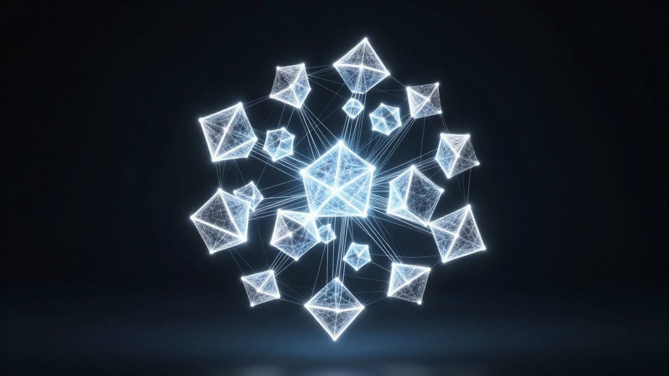 Diverse content assets arranged in a grid