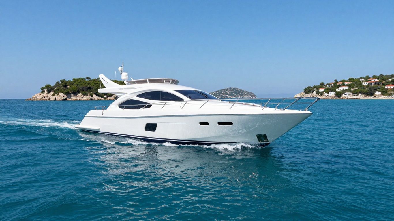 Luxury yacht sailing Croatia's stunning Adriatic coast.