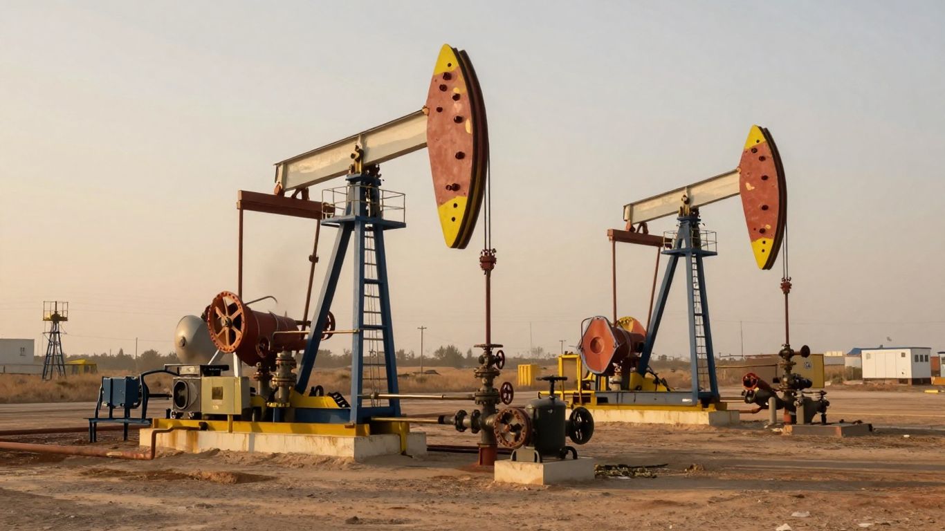 Flare gas processing equipment beside oilfield generators