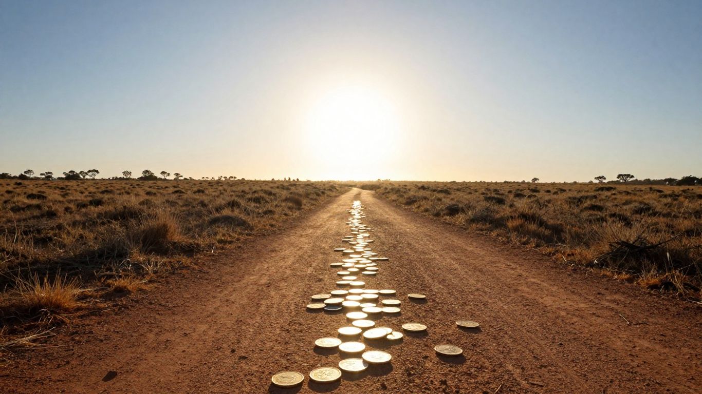 Australian landscape with path to financial opportunity.