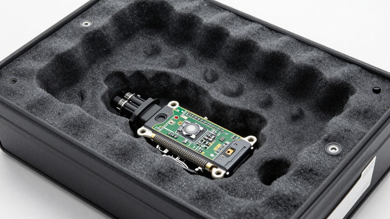 Protective casing for sensitive electronic parts