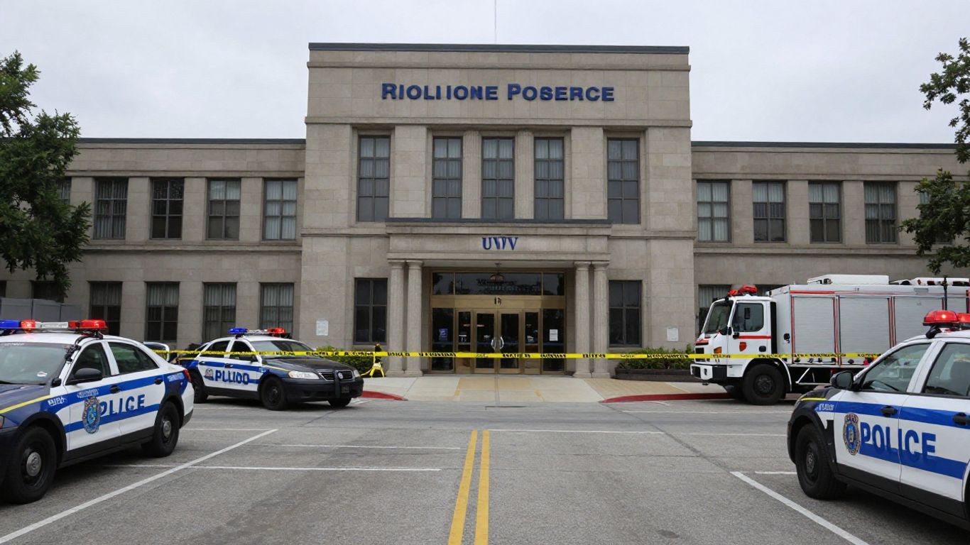 UWV gebouw met politie en brandweer