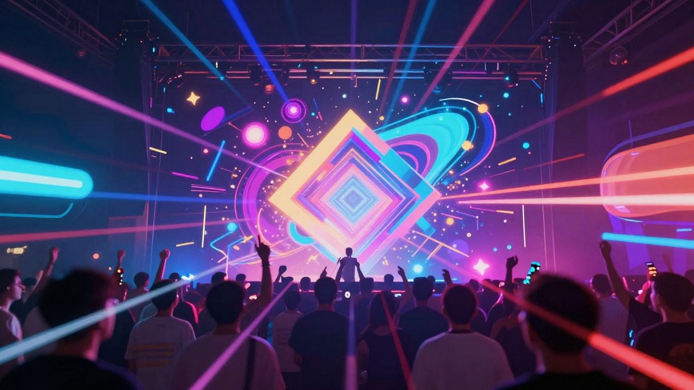 AI EDM music video visuals