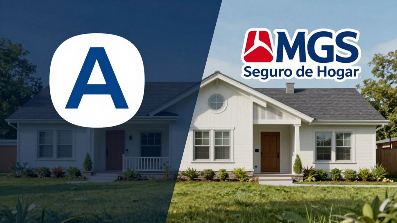 Comparación visual de seguros de hogar Allianz y MGS.