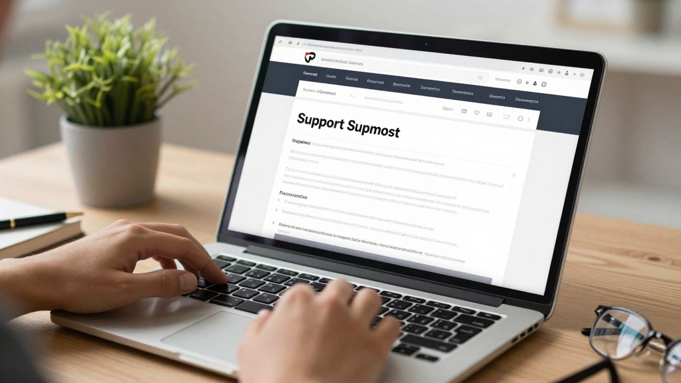 WordPress support forum research beside website notes