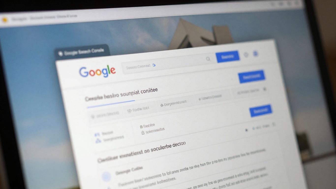 Interface Google Search Console sur un écran d'ordinateur