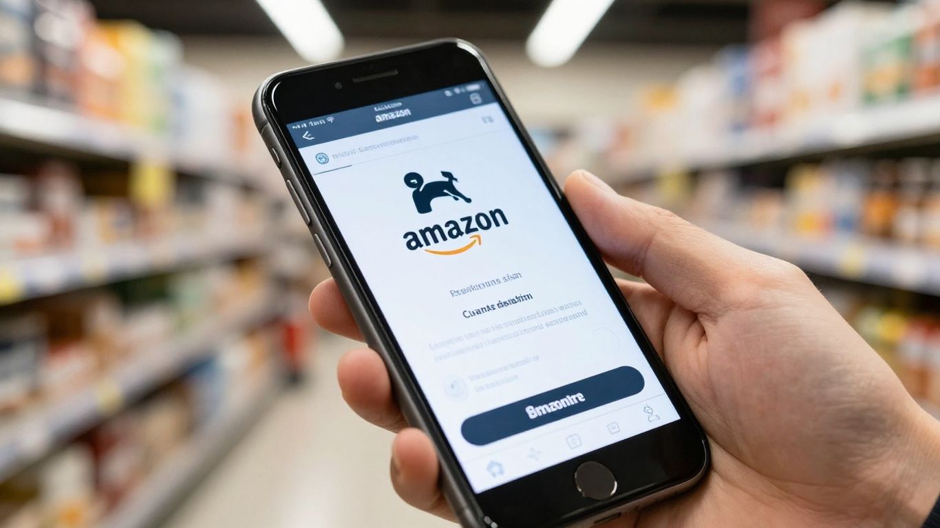 Amazon app on a smartphone screen